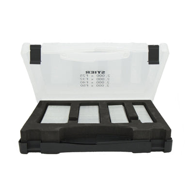 STIER Stauchkopfnägel Set(Brads) in Handwerkerkoffer 25 - 50 mm 8000 Stück