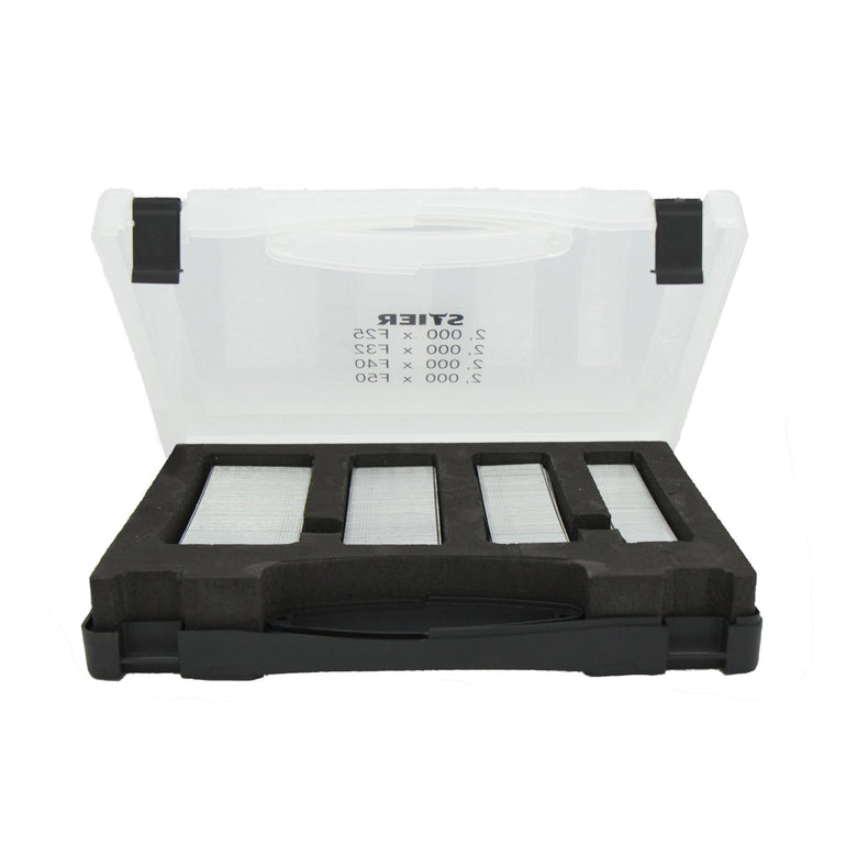 STIER Stauchkopfnägel Set(Brads) in Handwerkerkoffer 25 - 50 mm 8000 Stück