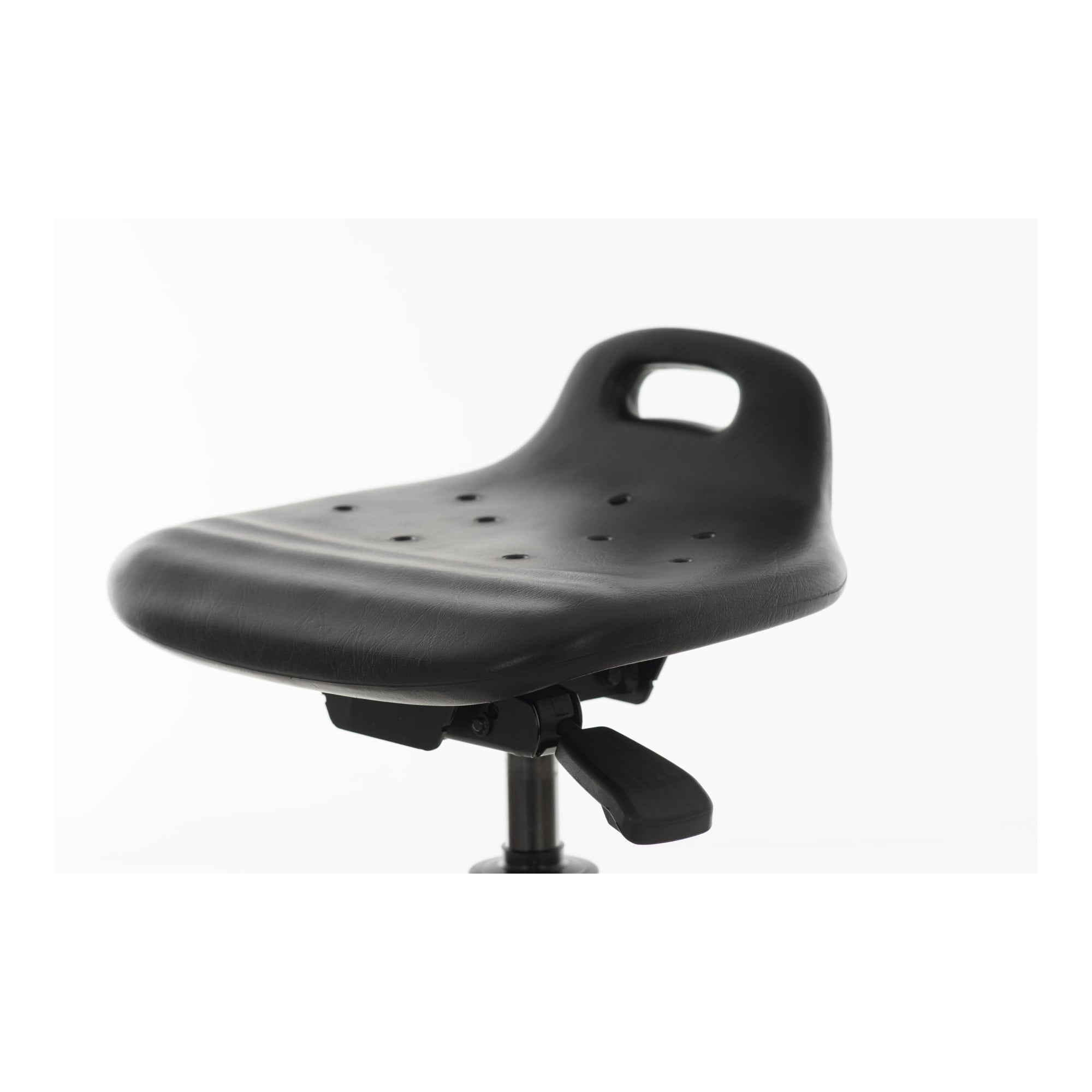 STIER standing aid with gliders and foot ring seat height 640-890mm PU seat with carrying handle