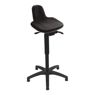 STIER Stehhilfe mit Bodengleitern höhenvertellbare Sitzhöhe 580-840 mm PU-Sitz