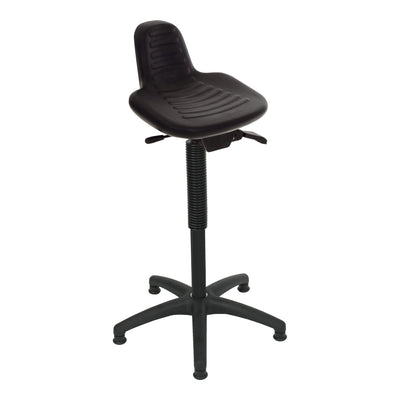 STIER Stehhilfe mit Bodengleitern höhenvertellbare Sitzhöhe 580-840 mm PU-Sitz