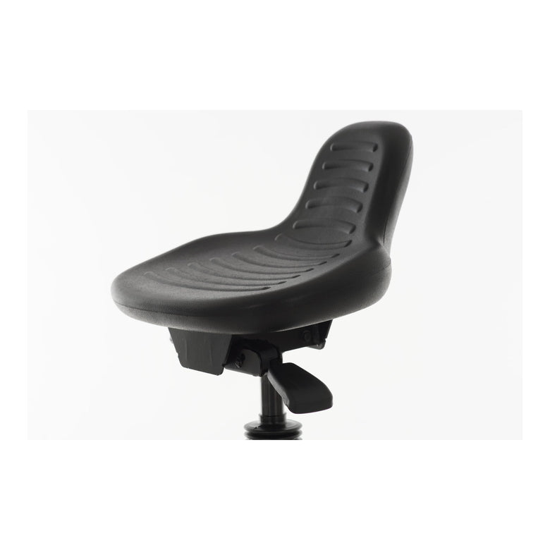 STIER Stehhilfe mit Bodengleitern höhenvertellbare Sitzhöhe 580-840 mm PU-Sitz