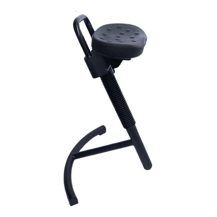 STIER Stehhilfe mit Stahlgestell grau Sitzhöhe 645-825 mm PU-Sitz