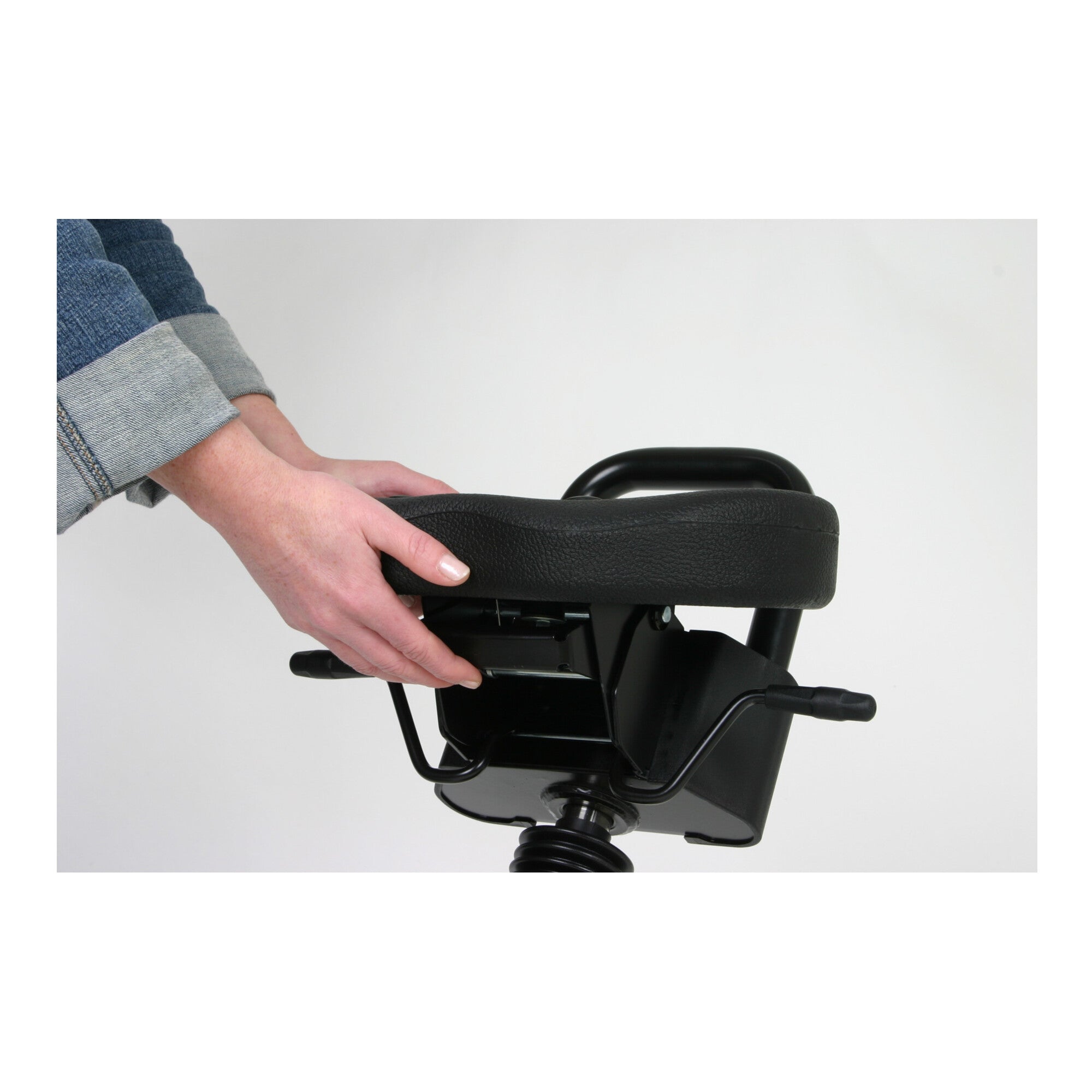 STIER standing aid with steel frame grey seat height 645-825 mm PU seat