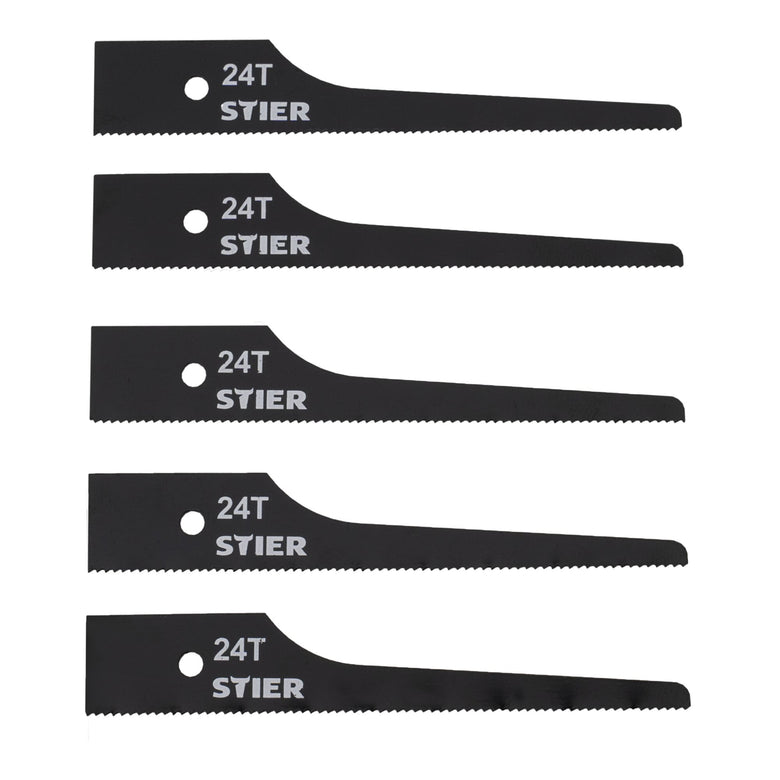 STIER Stichsägeblatt für STS-100 24 Zähne 5 Stk