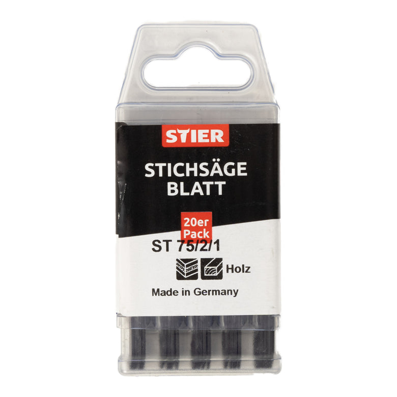 STIER jigsaw blade ST 75/2/1 for wood plywood multiplex chipboard