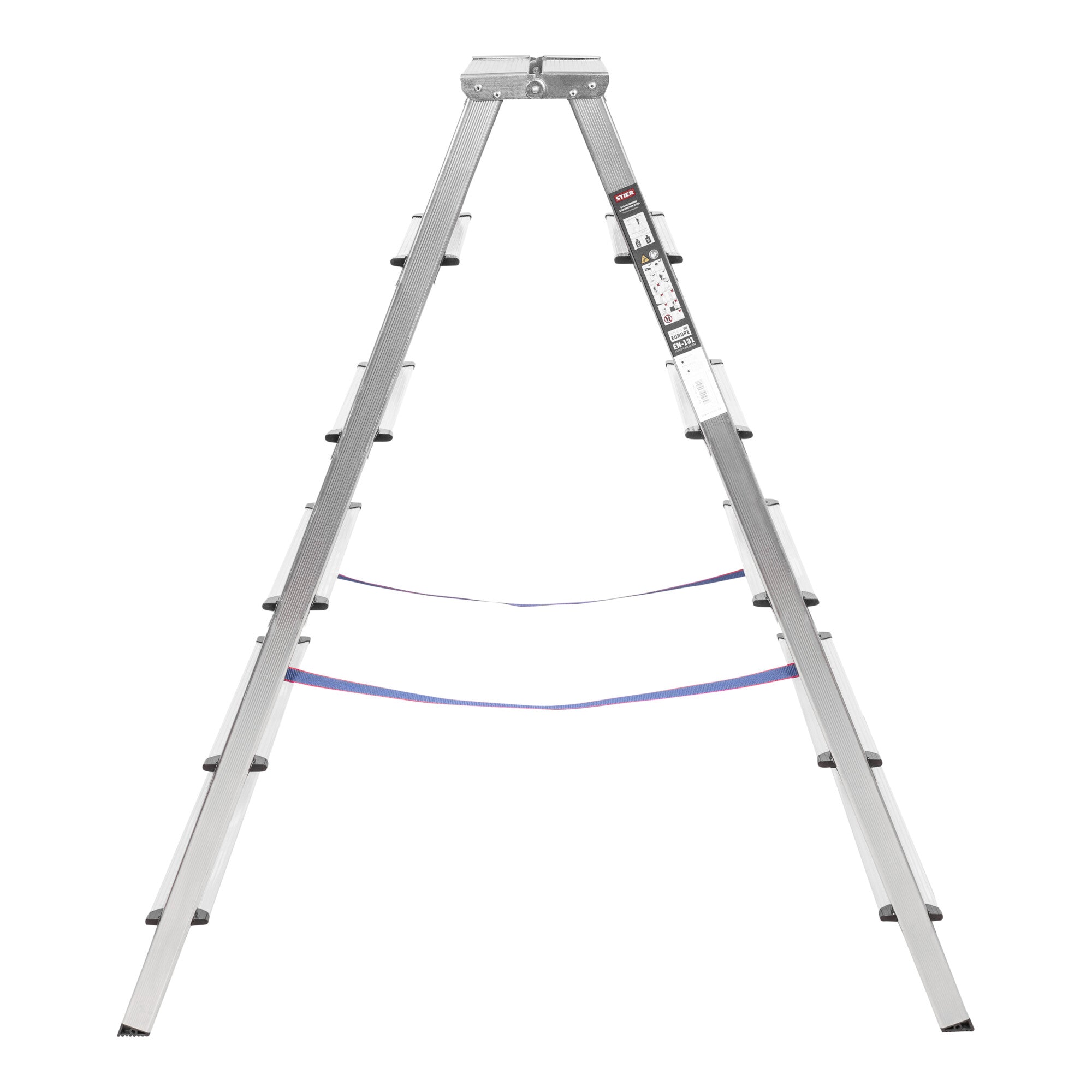STIER Stufen Stehleiter 2x6 Stufen beidseitig begehbar leicht robust Sichere