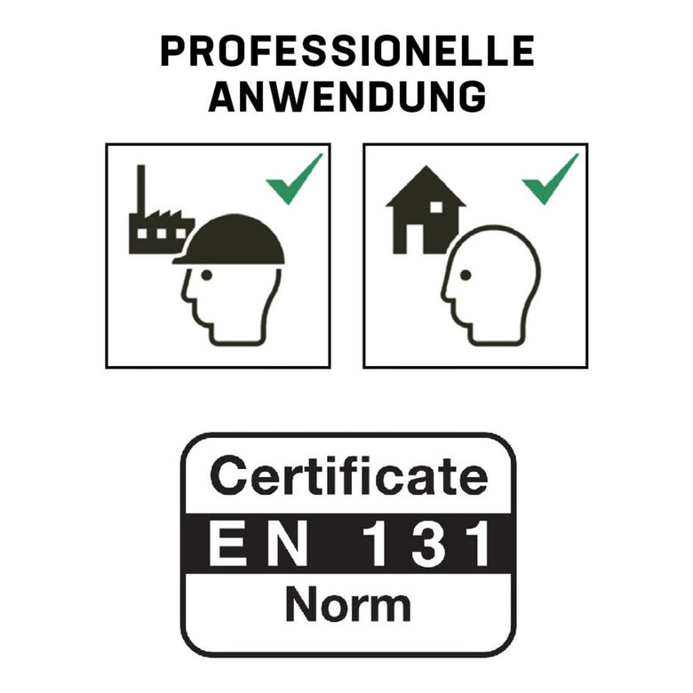 STIER Stufen Stehleiter Premium einseitig begehbar, Alu-Sicherheits-Stehleiter, Mehrzweckleiter