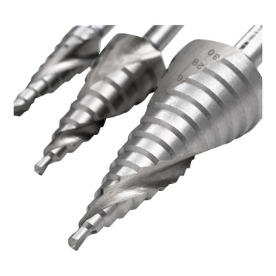 STIER step drill set HSS-G 3-piece in cassette 4-12 4-20 4-30mm metal drill