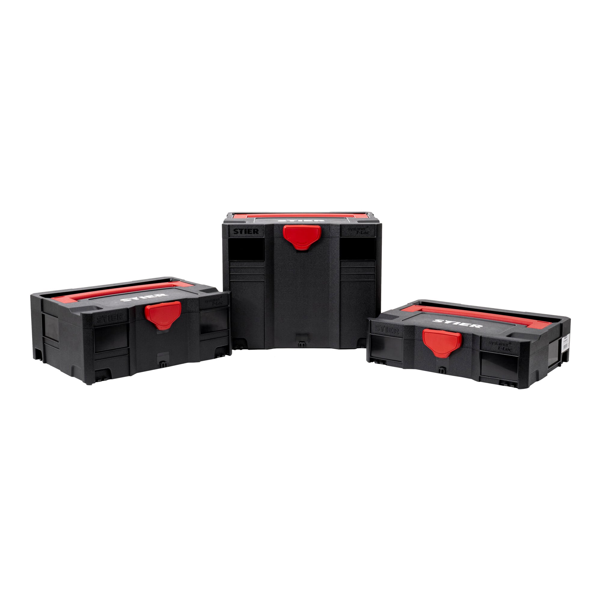 STIER Systainer-Set 3-teilig stapelbar kombinierbar mit Systainer I II IV T-Loc