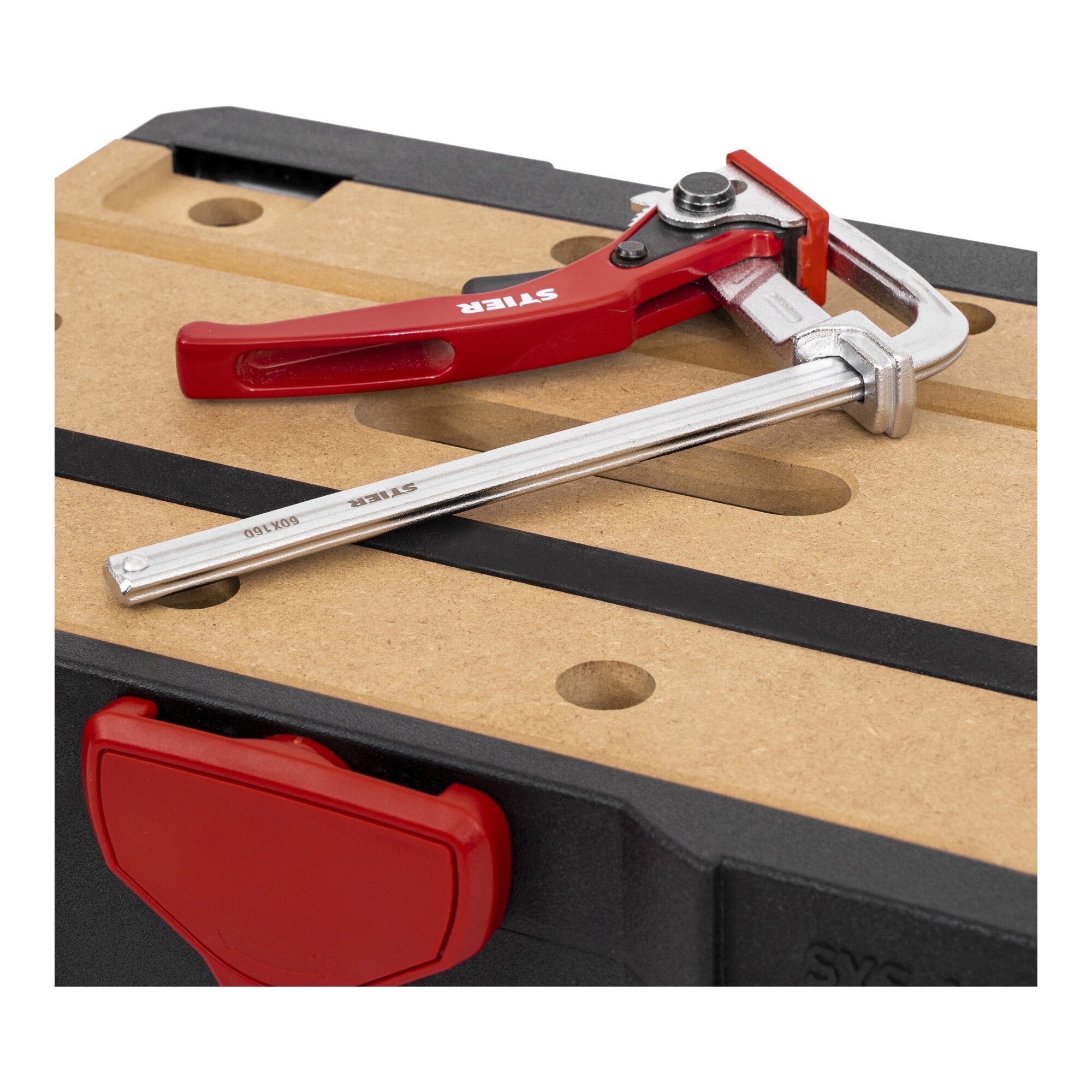 STIER Systainer- Set MFT T-Loc mit 4 STIER Hebelzwingen Lochplatte 5-teilig