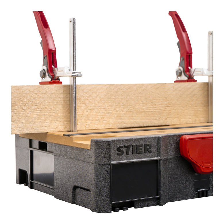 STIER Systainer- Set MFT T-Loc mit 4 STIER Hebelzwingen Lochplatte 5-teilig