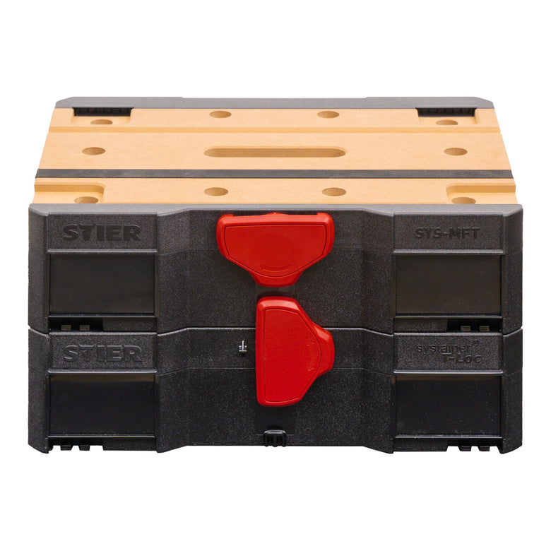 STIER Systainer T-LOC MFT BLACK Edition 396x296x105mm clamping table transport box