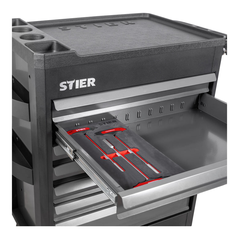 STIER T-handle socket wrench set with external hexagon SW 8 - 13 mm in