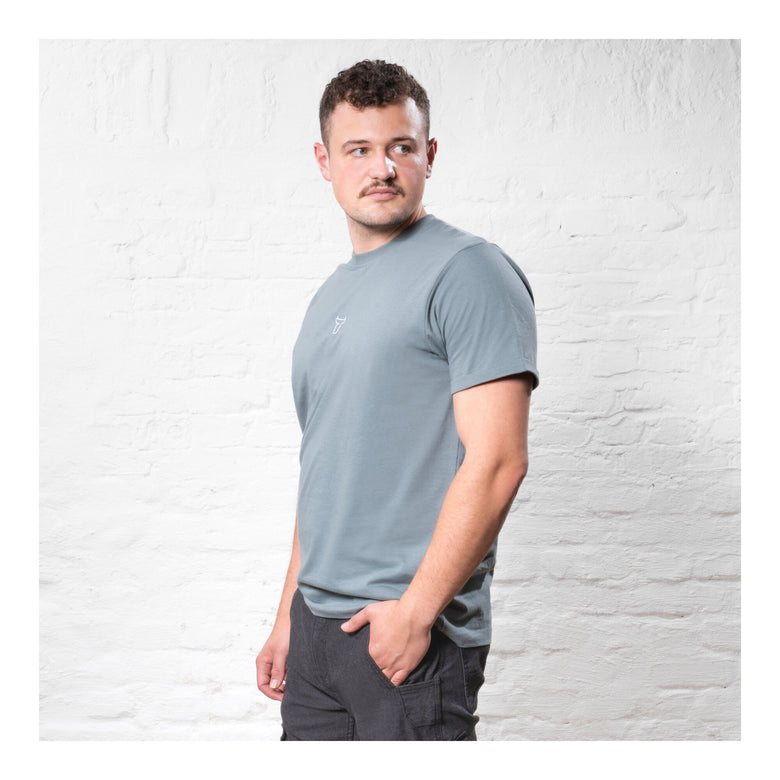 STIER T-Shirt embro essential organic cotton L sedona sage