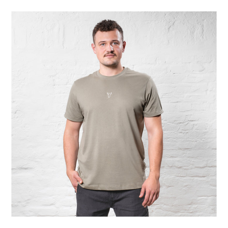 STIER T-Shirt embro essential organic cotton M olive