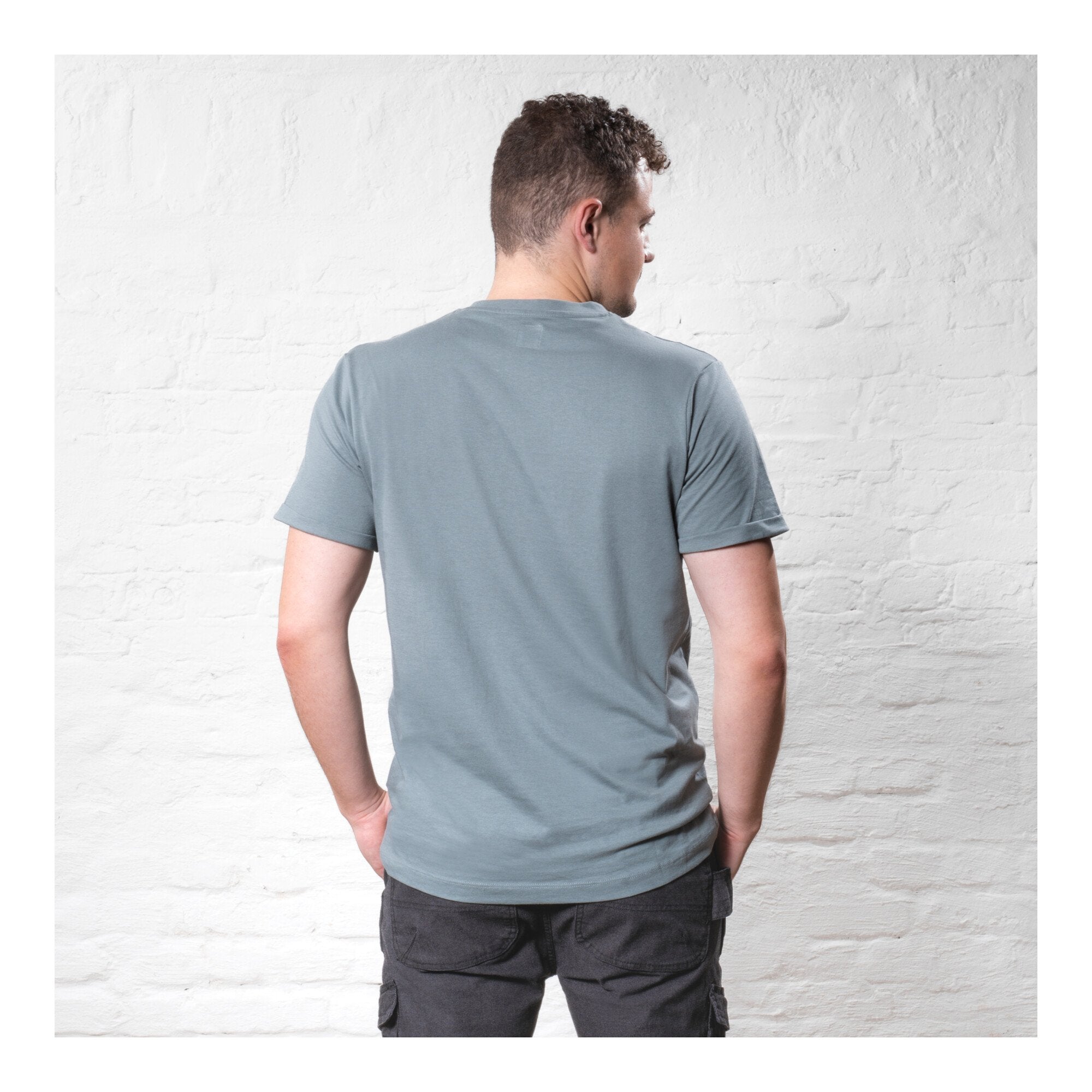 STIER T-Shirt embro essential organic cotton M sedona sage