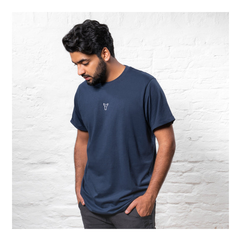 STIER T-Shirt embro essential organic cotton S navy