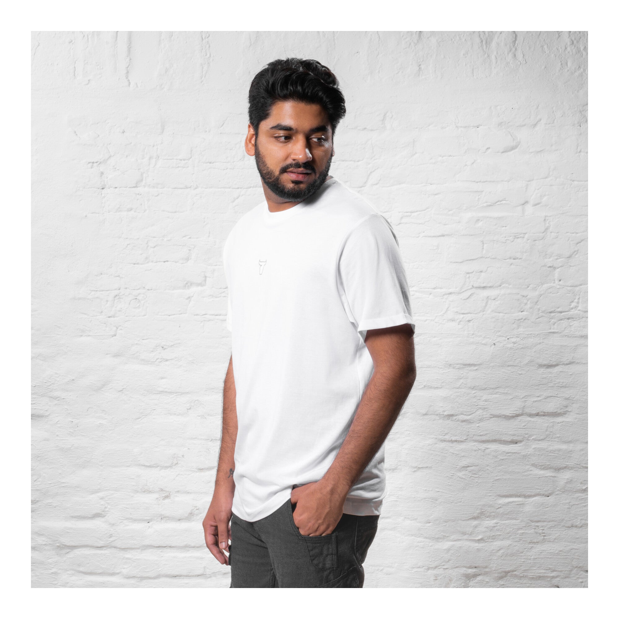 STIER T-Shirt embro essential organic cotton XL white
