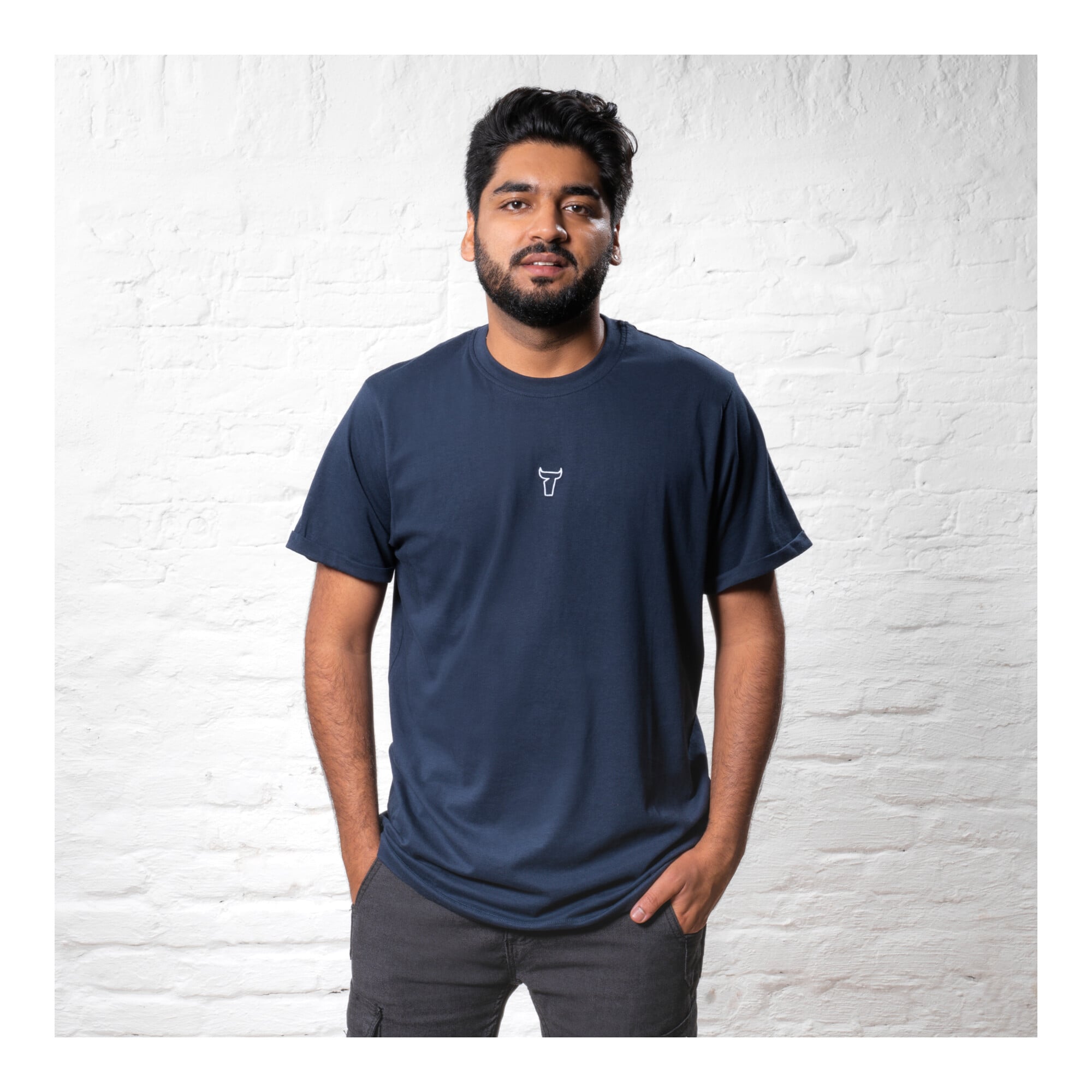 STIER T-Shirt embro essential organic cotton XXL navy