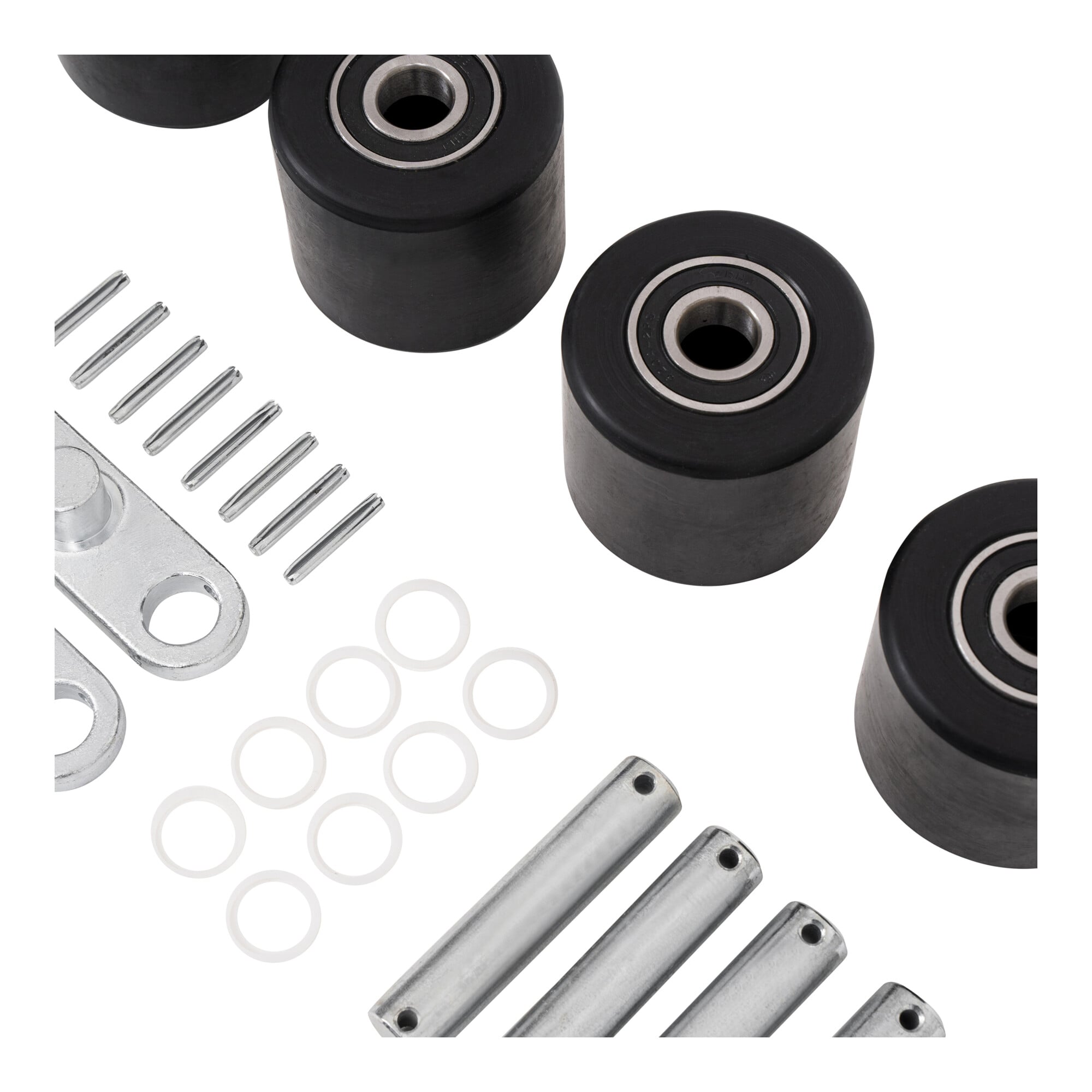 STIER tandem load roller set made of robust nylon including axles + rockers for