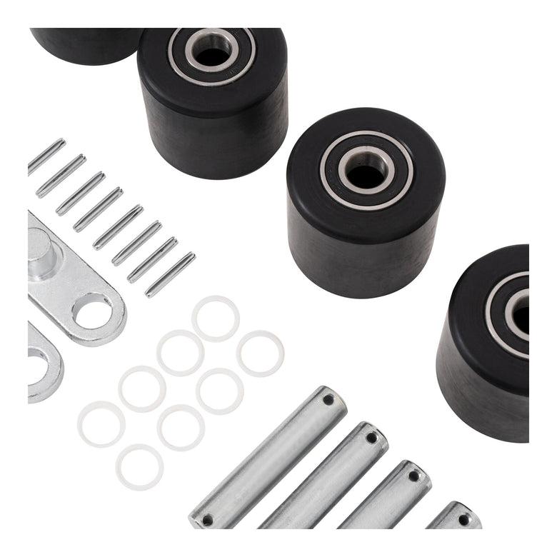 STIER tandem load roller set made of robust nylon including axles + rockers for