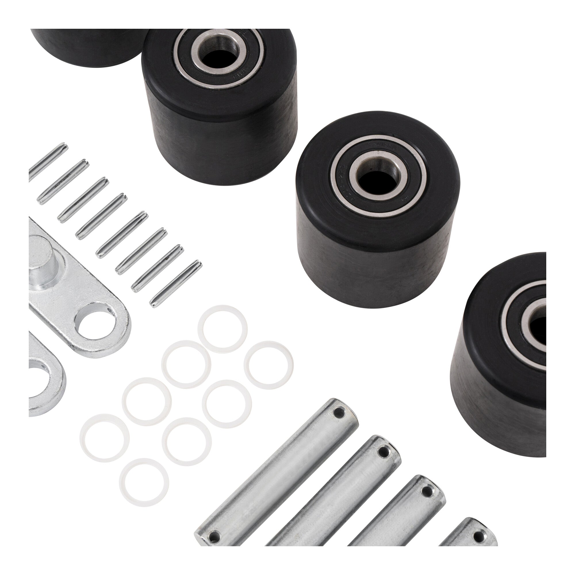 STIER tandem load roller set made of robust nylon including axles + rockers for