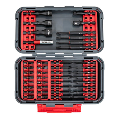 STIER torsion bit set for cordless screwdriver 42-piece interchangeable function assembly vehicle