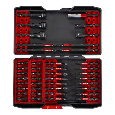 STIER torsion bit set for cordless screwdriver 42-piece interchangeable function assembly vehicle