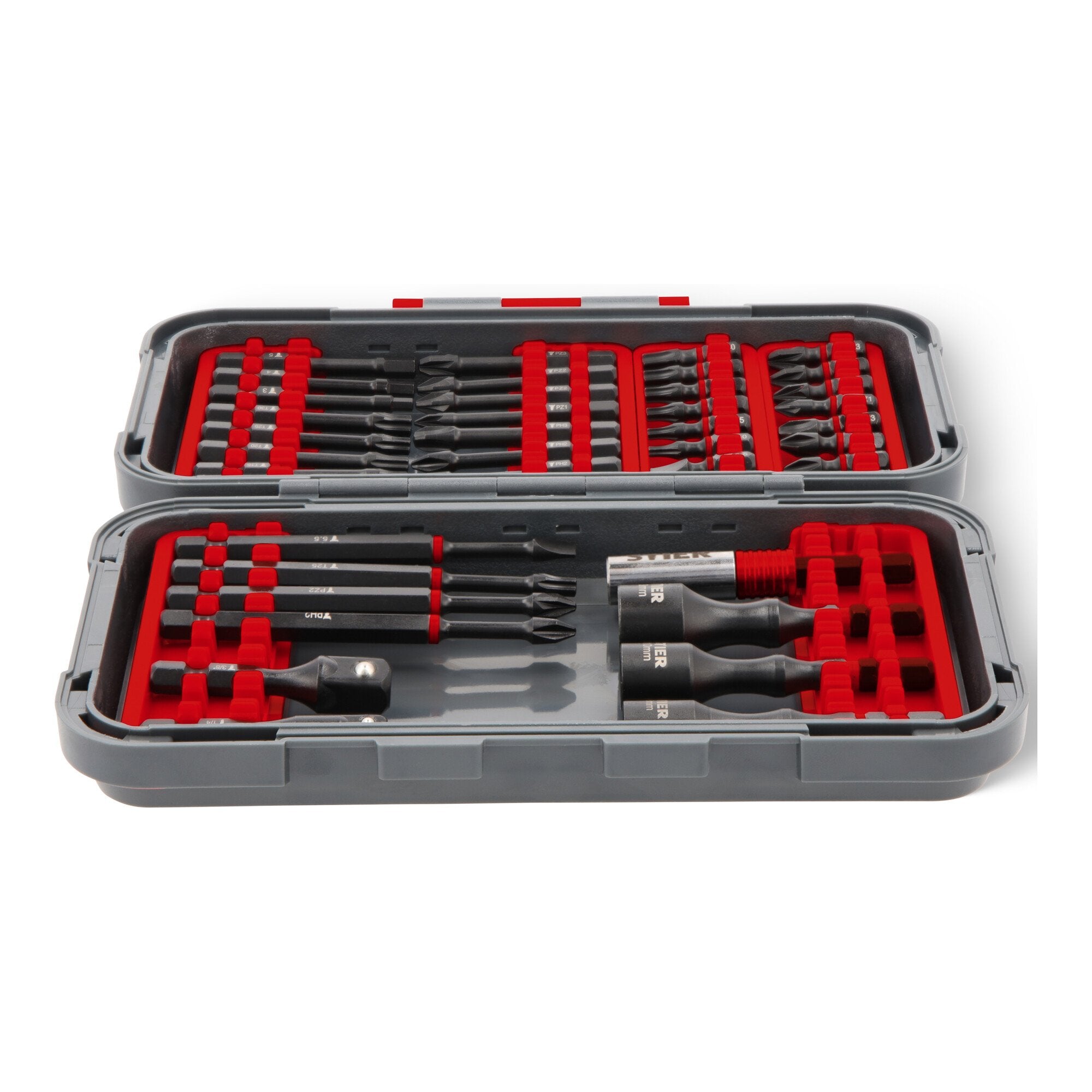 STIER torsion bit set for cordless screwdriver 42-piece interchangeable function assembly vehicle