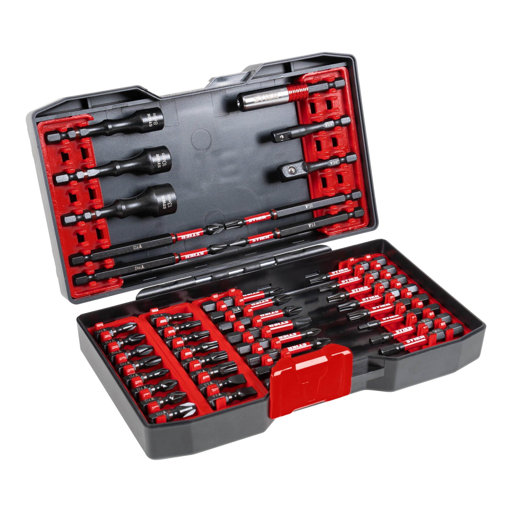 STIER torsion bit set for cordless screwdriver 42-piece interchangeable function assembly vehicle