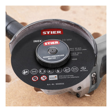 STIER cutting disc stainless steel 125 x 1.0 x 22.23 mm straight shape 10 pcs