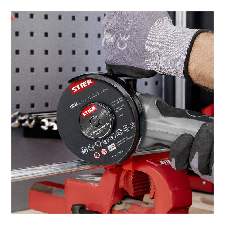 STIER cutting disc stainless steel 125 x 1.0 x 22.23 mm straight shape 10 pcs