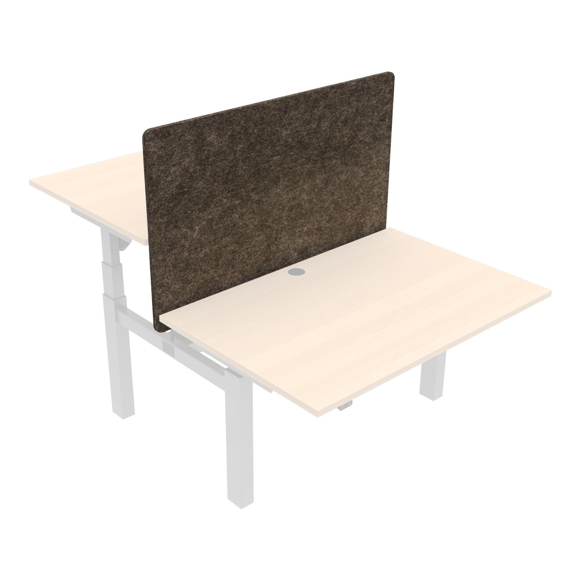 STIER Trennwand für Team-Schreibtisch 501-88 120x80cm Grau Schreibtischzubehör