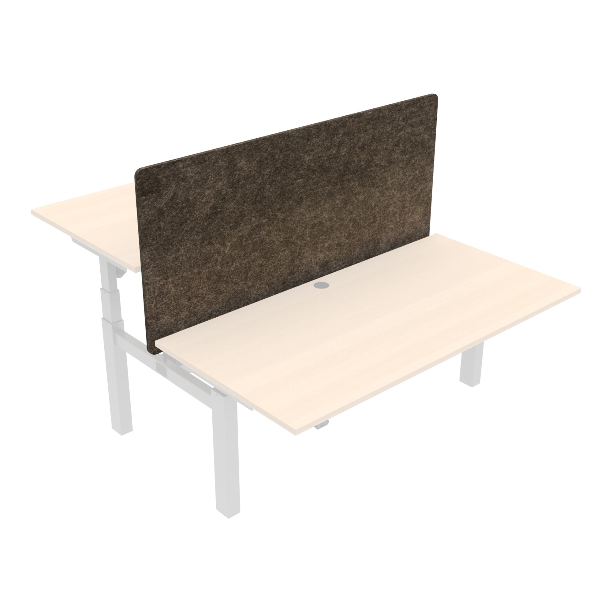 STIER Trennwand für Team-Schreibtisch 501-88 160x80cm Grau Schreibtischzubehör