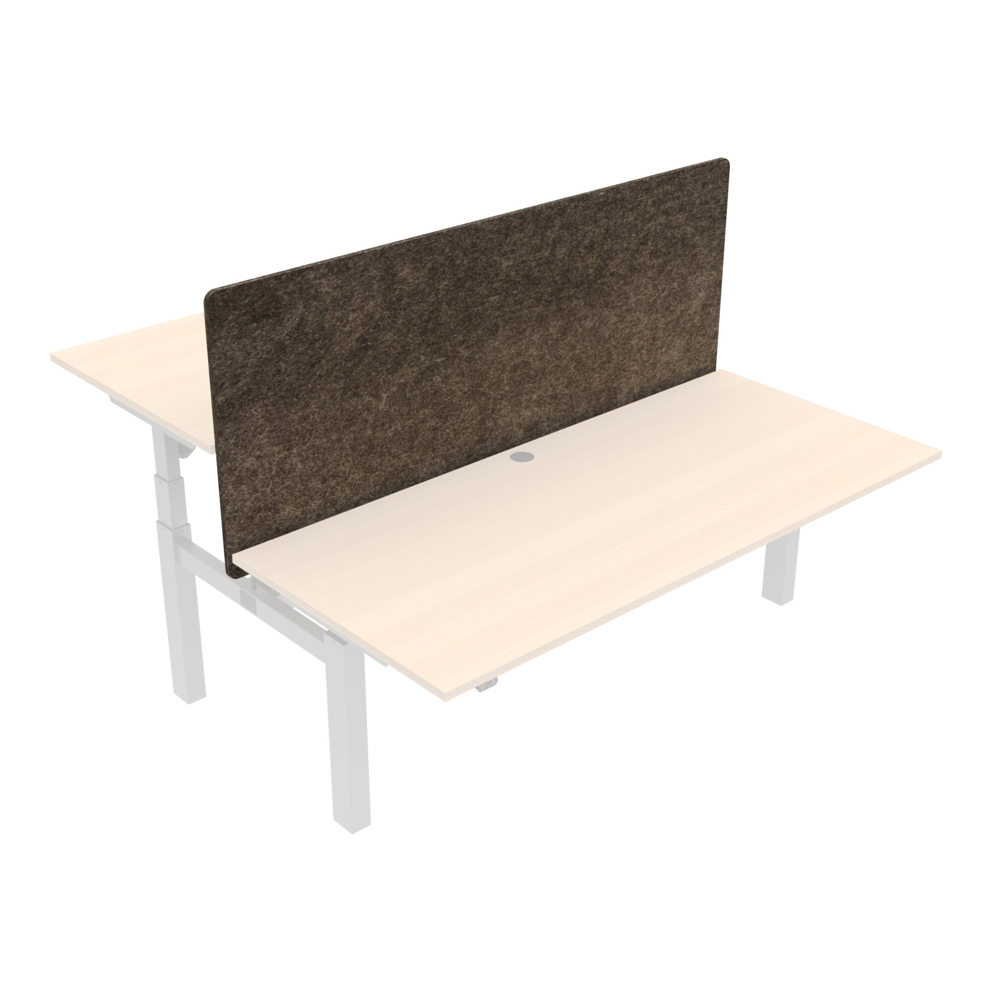 STIER Trennwand für Team-Schreibtisch 501-88 180x80cm Grau Schreibtischzubehör