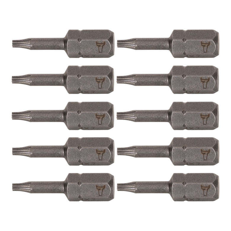 STIER Torx® bit TX 7 and TX 8 form C 6.3 length 25 mm 10-pack 10 pieces