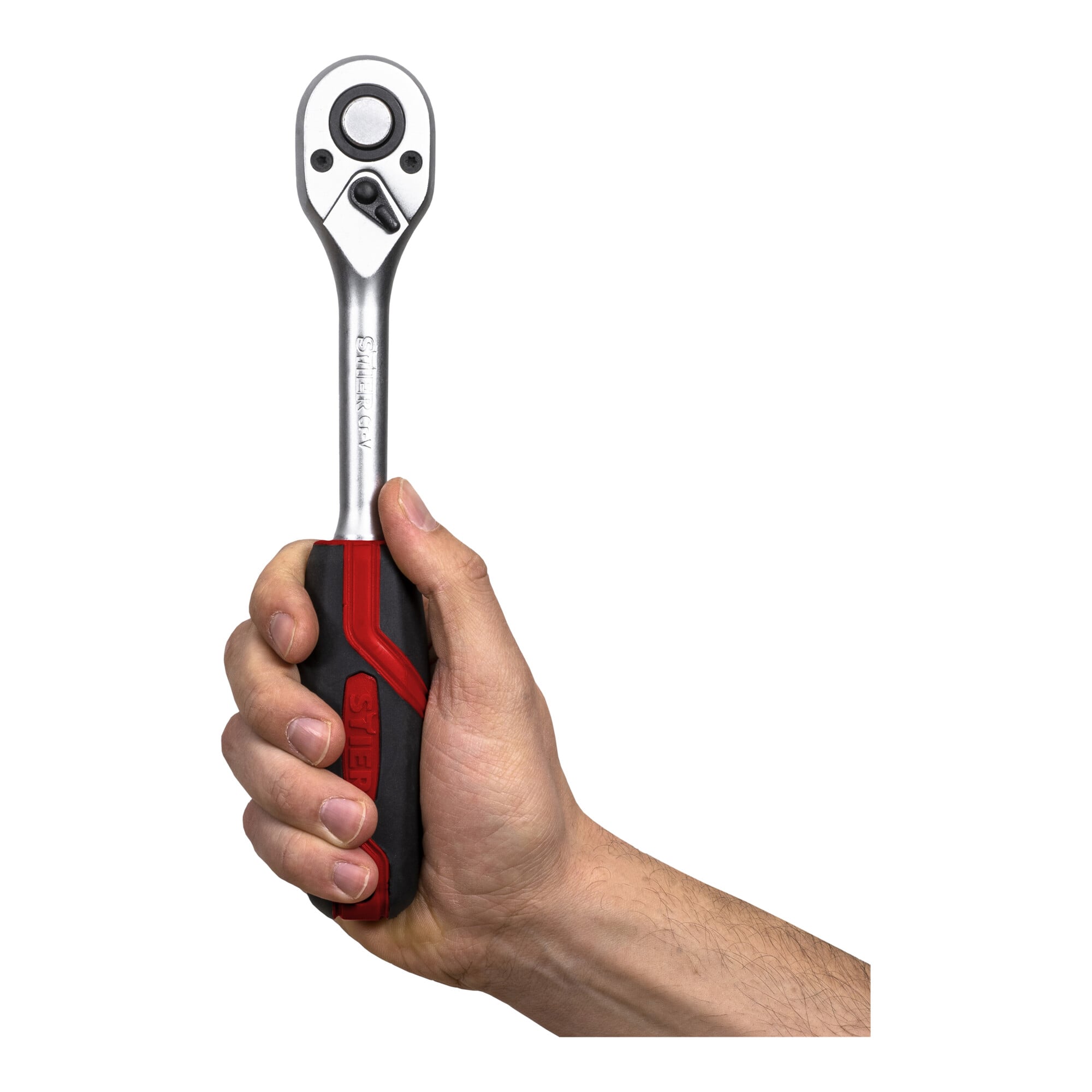 STIER reversible ratchet 1/2 inch with quick release small return angle