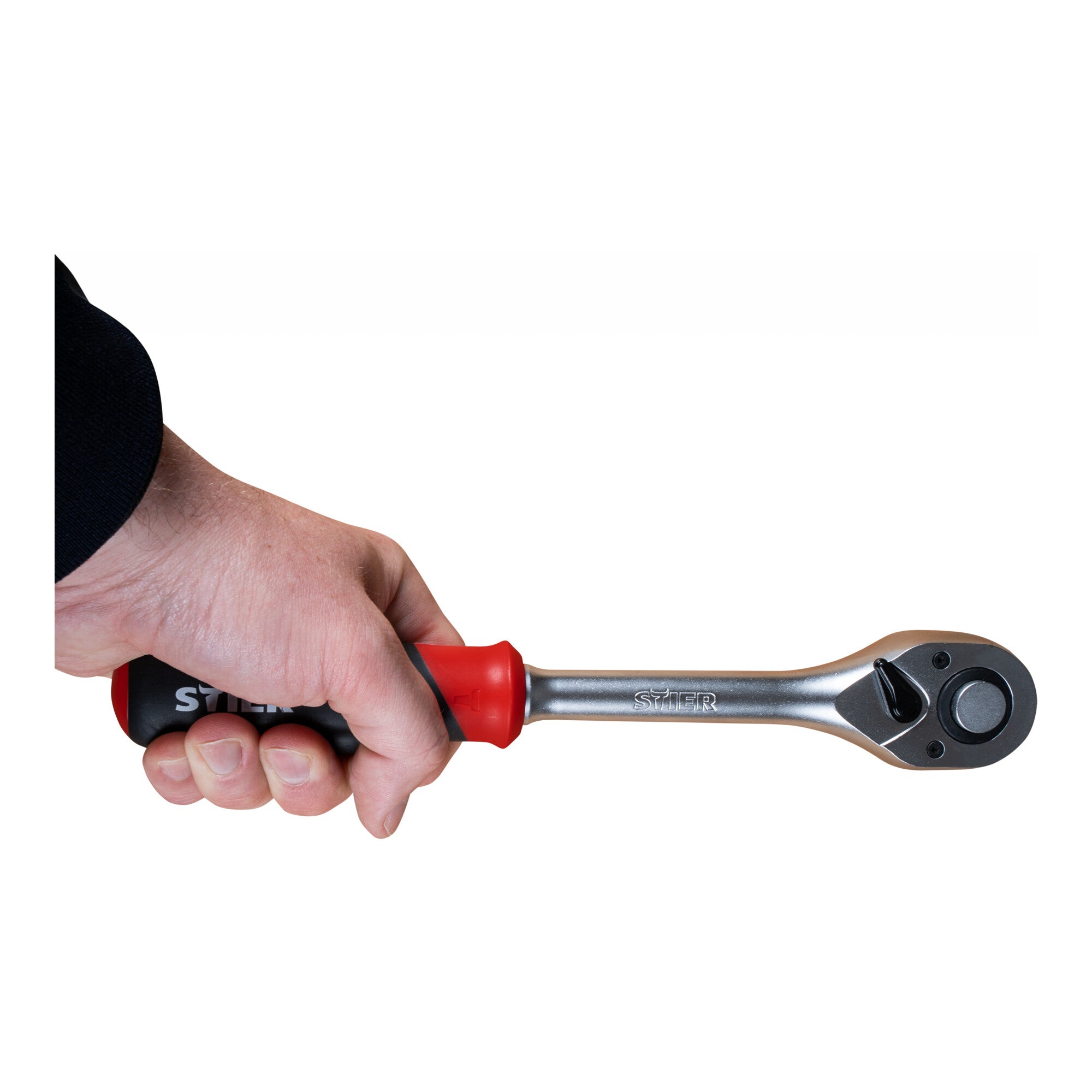 STIER reversible ratchet 1/2 inch with quick release small return angle