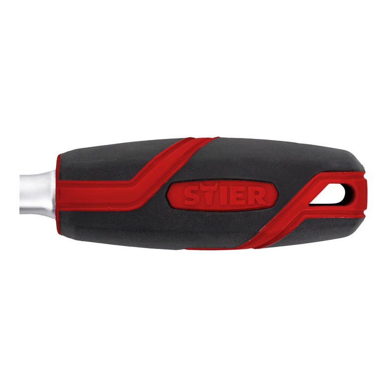 STIER reversible ratchet 1/2 inch with quick release small return angle