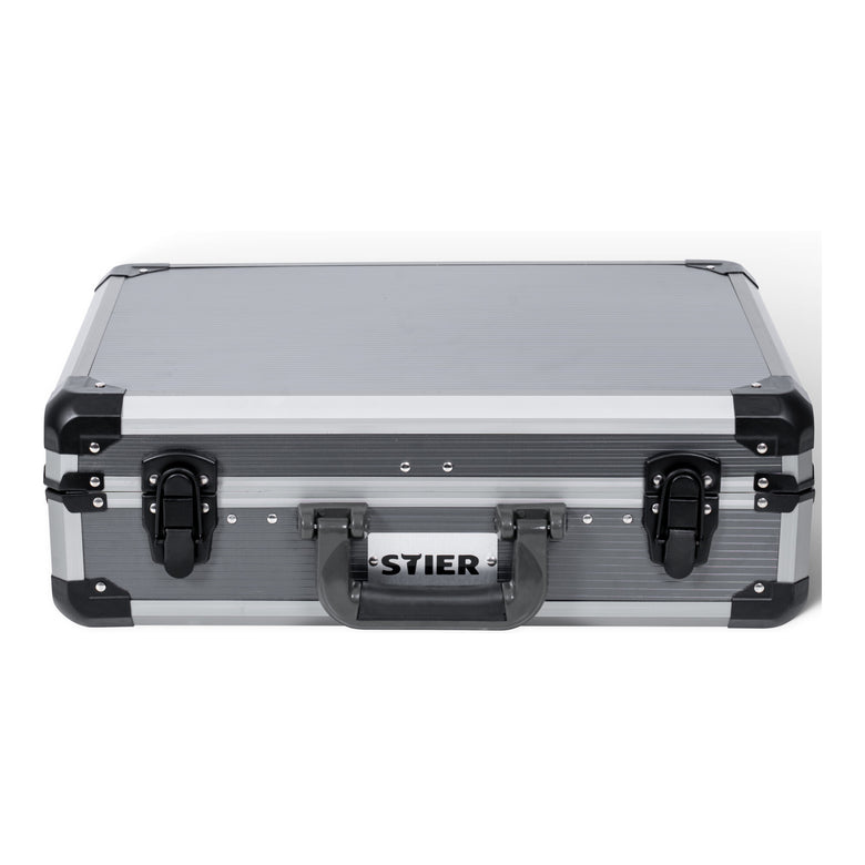 STIER Universal Werkzeugkoffer 144 teilig bestückt Werkzeug Koffer aus Aluminium