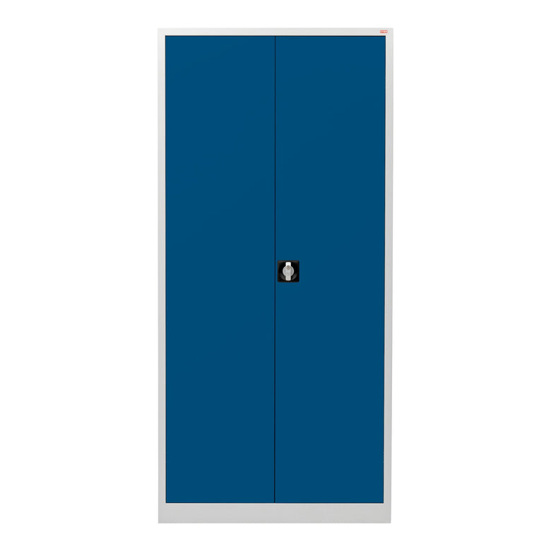 STIER Universalschrank mit 4 Fachböden à 40kg Tragkraft | 1950x920x420mm | verschließbar | enzianblau | verschweißt