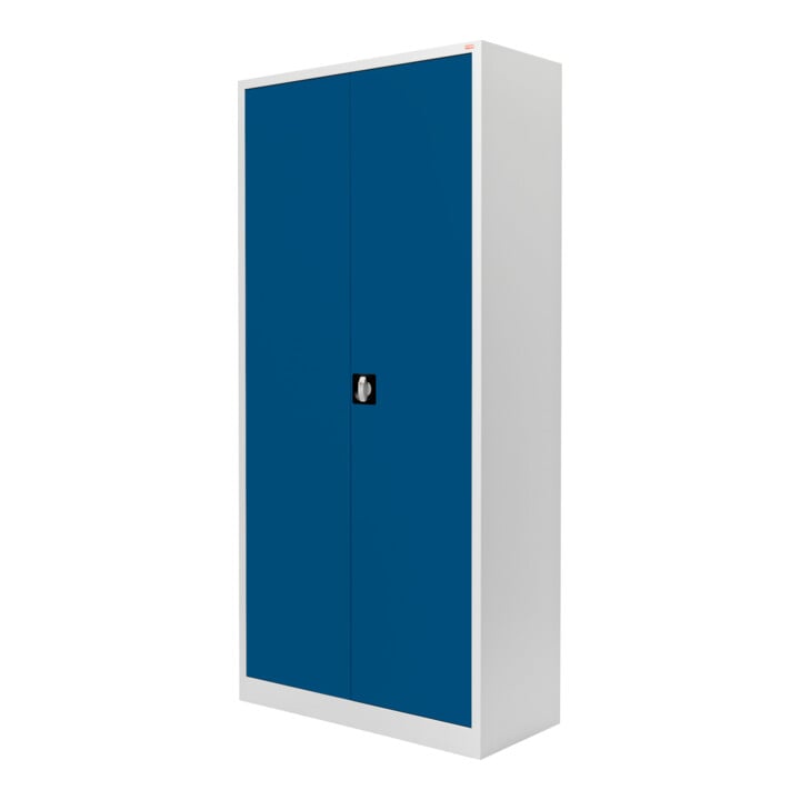 STIER Universalschrank mit 4 Fachböden à 40kg Tragkraft | 1950x920x420mm | verschließbar | enzianblau | verschweißt