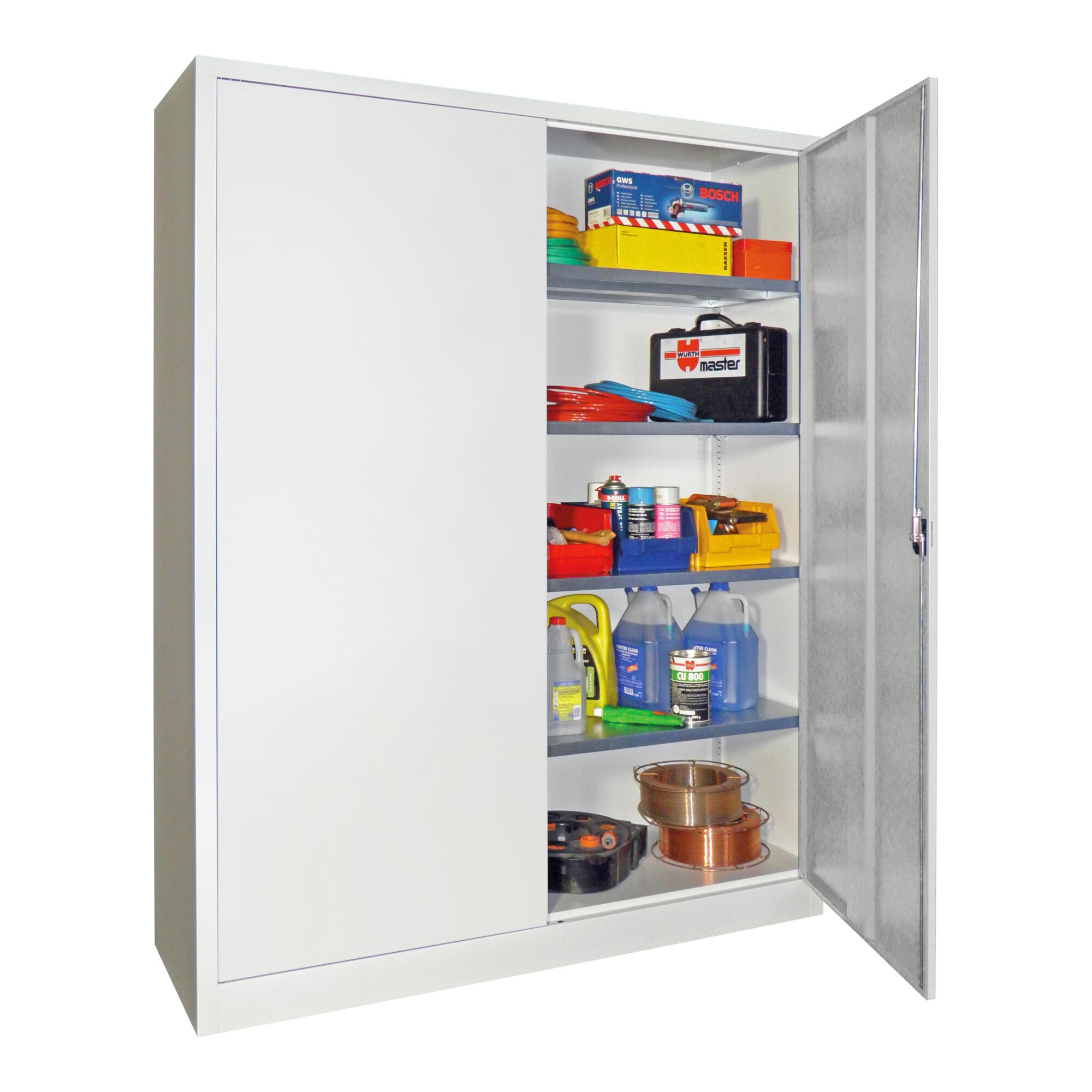 STIER Universalschrank Premium mit 4 verz. Einlegeböden 1950x1500x500mm