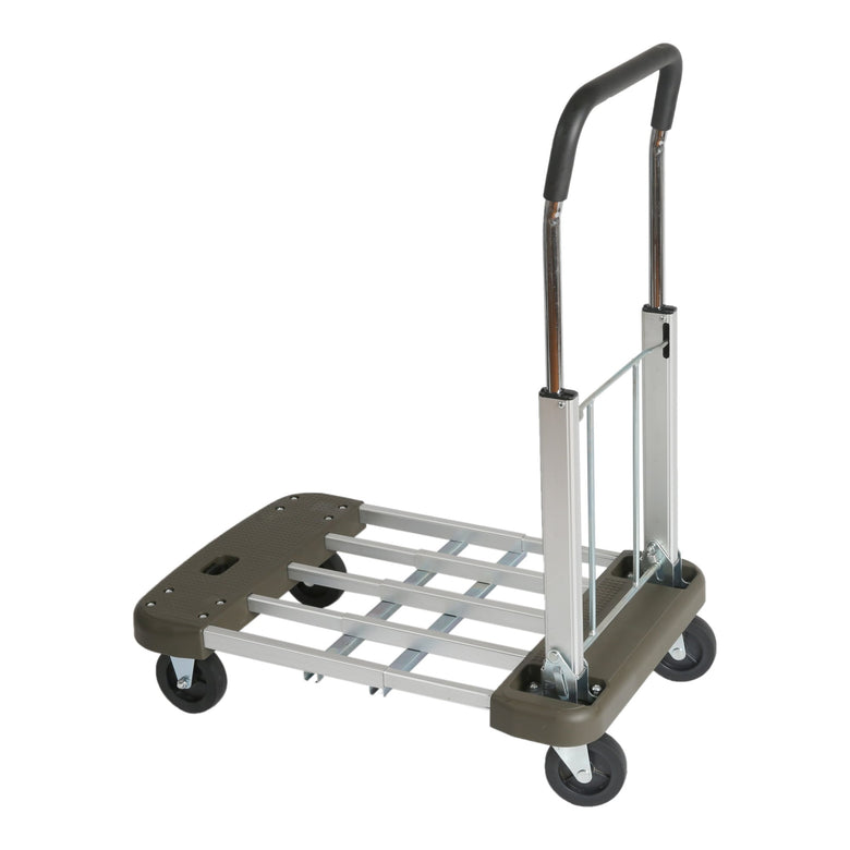 STIER Platform Trolley Adjustable Aluminium Push Cart Load Capacity 150 kg