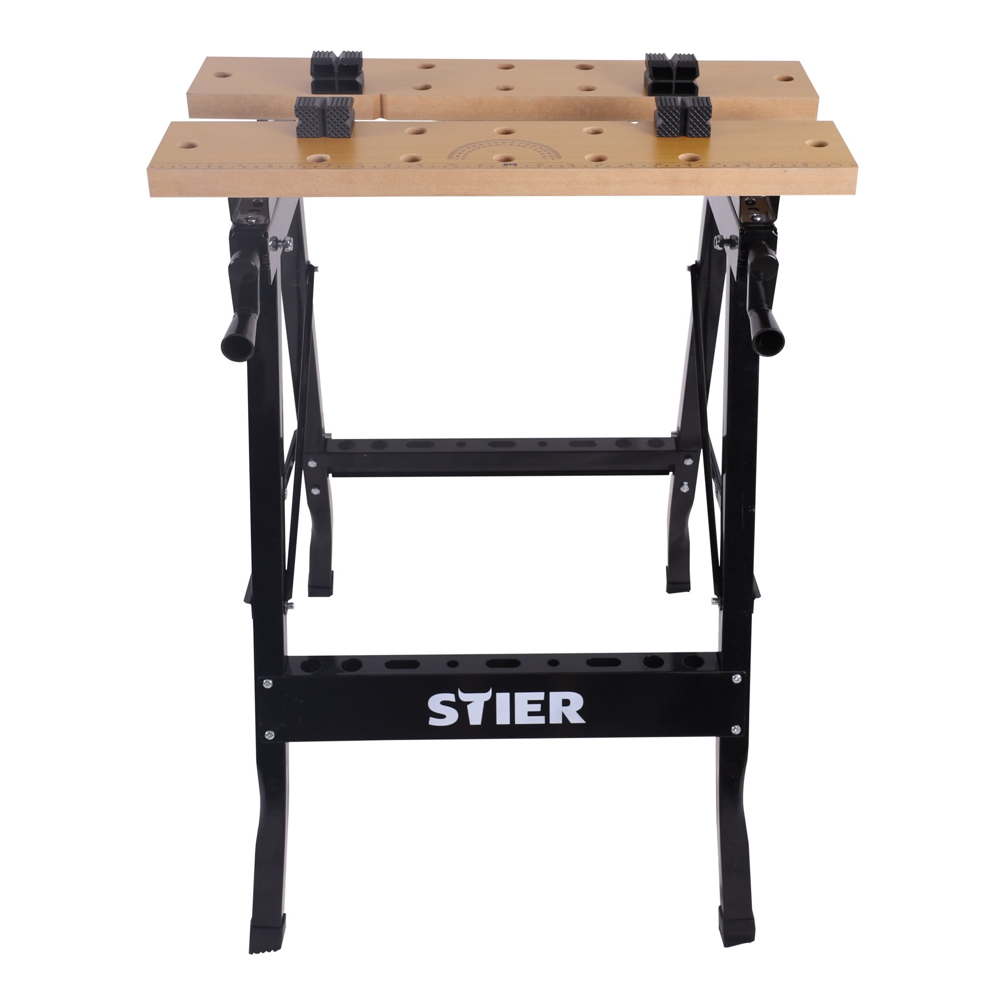 STIER workbench with clamping jaws foldable clamping table space-saving mobile