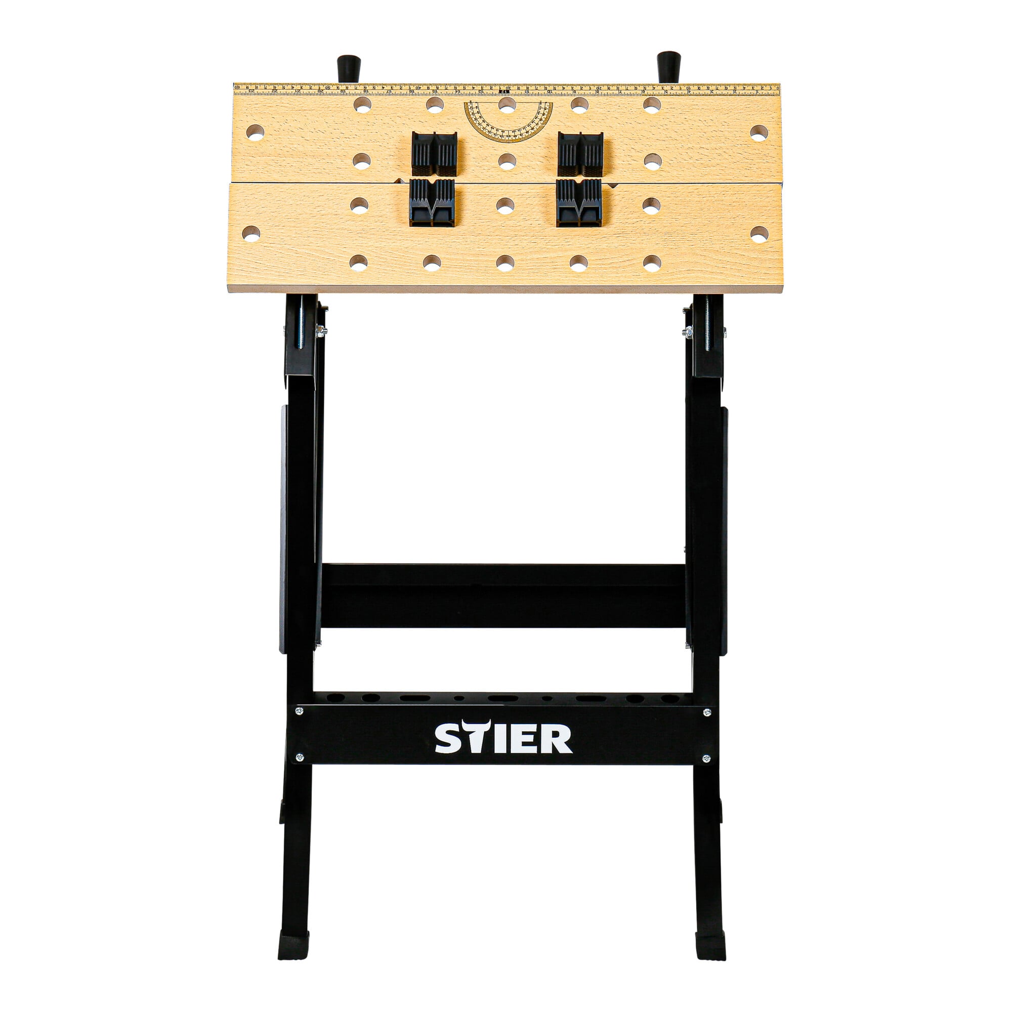 STIER workbench with clamping jaws foldable clamping table space-saving mobile