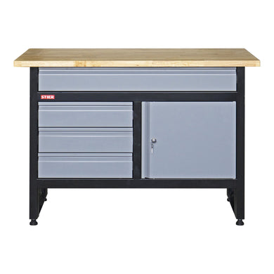 STIER workbench Basic 4 drawers load capacity 300 kg WxDxH 1200x600x840 mm with