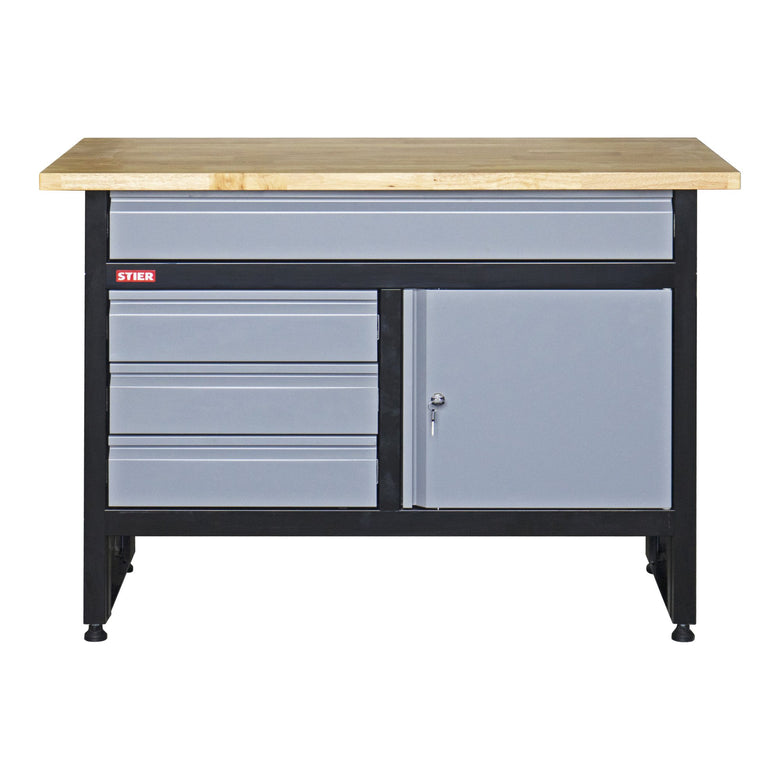 STIER workbench Basic 4 drawers load capacity 300 kg WxDxH 1200x600x840 mm with