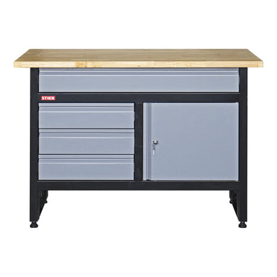 STIER workbench Basic 4 drawers load capacity 300 kg WxDxH 1200x600x840 mm with